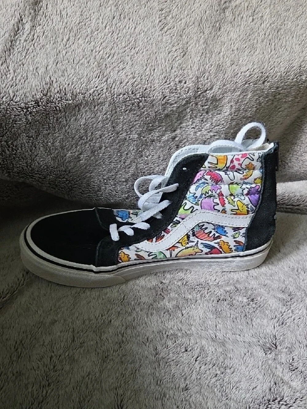 Vans Dallas Clayton SK8 Doodle Pattern High-Top Size 3Y Sneakers